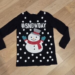 JUSTICE | 'Snowday' Snowman Christmas Holiday Sweater